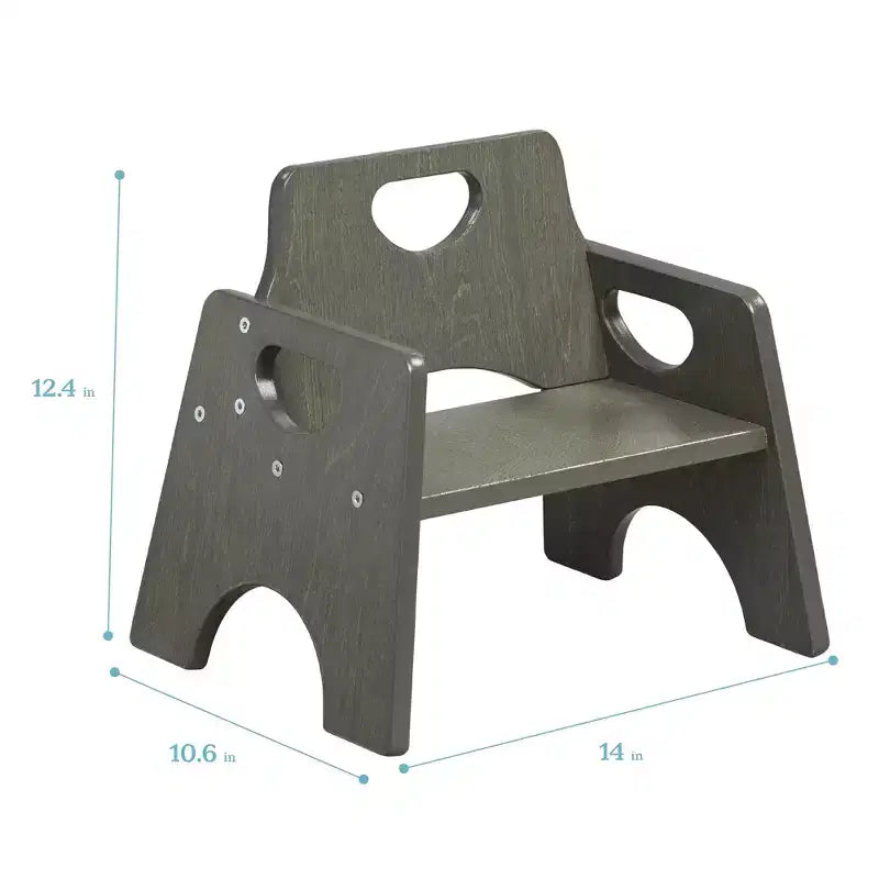 Lot de 2 chaises empilables en bois pour tout-petits 6 po