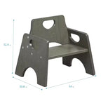 Lot de 2 chaises empilables en bois pour tout-petits 6 po