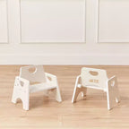 Lot de 2 chaises empilables en bois pour tout-petits 6 po