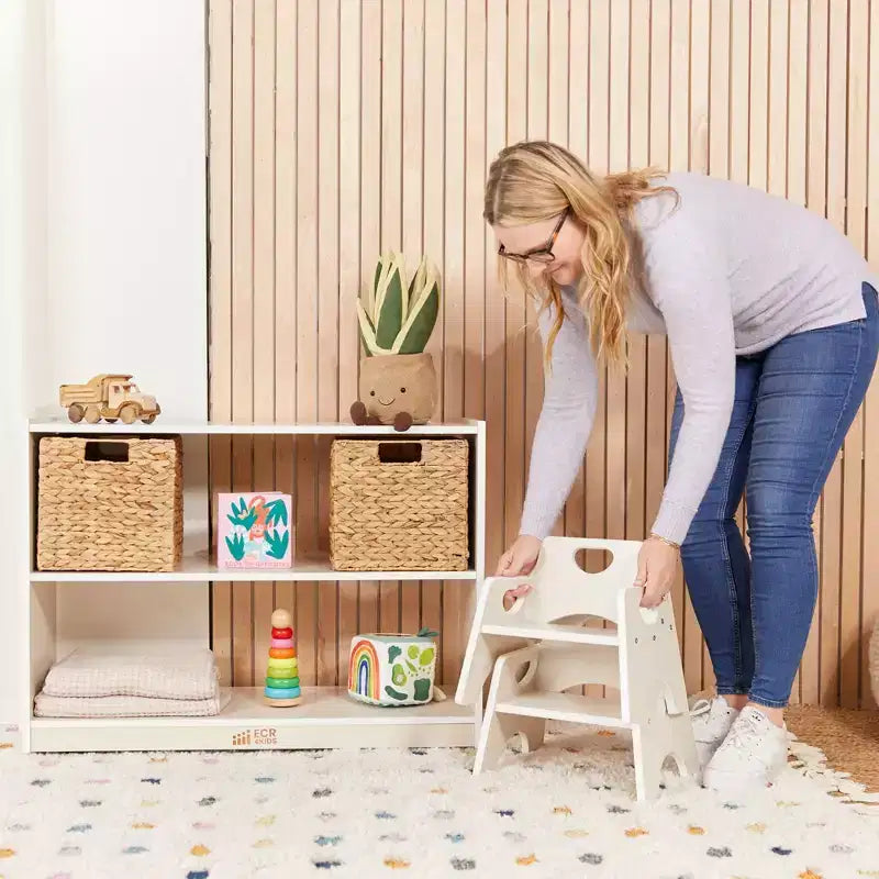 Lot de 2 chaises empilables en bois pour tout-petits 6 po