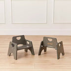 Lot de 2 chaises empilables en bois pour tout-petits 6 po