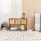 Lot de 2 chaises empilables en bois pour tout-petits 6 po