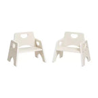 Lot de 2 chaises empilables en bois pour tout-petits 6 po