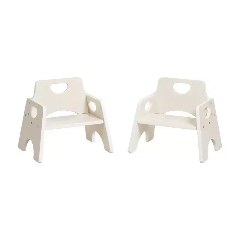 Lot de 2 chaises empilables en bois pour tout-petits 6 po