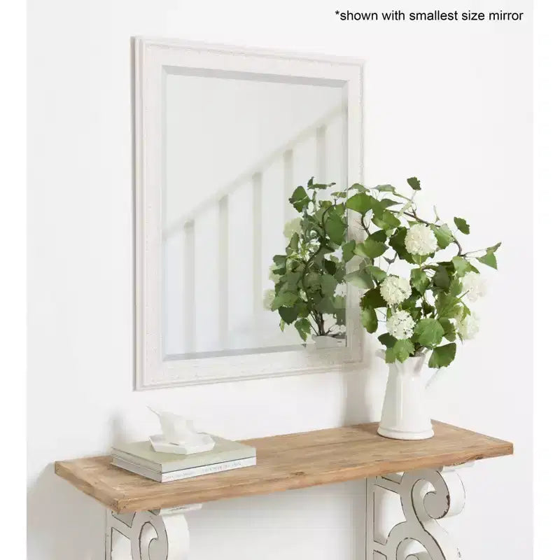 Miroir Mural Encadré Alysia Blanc - Kate & Laurel All Things Decor