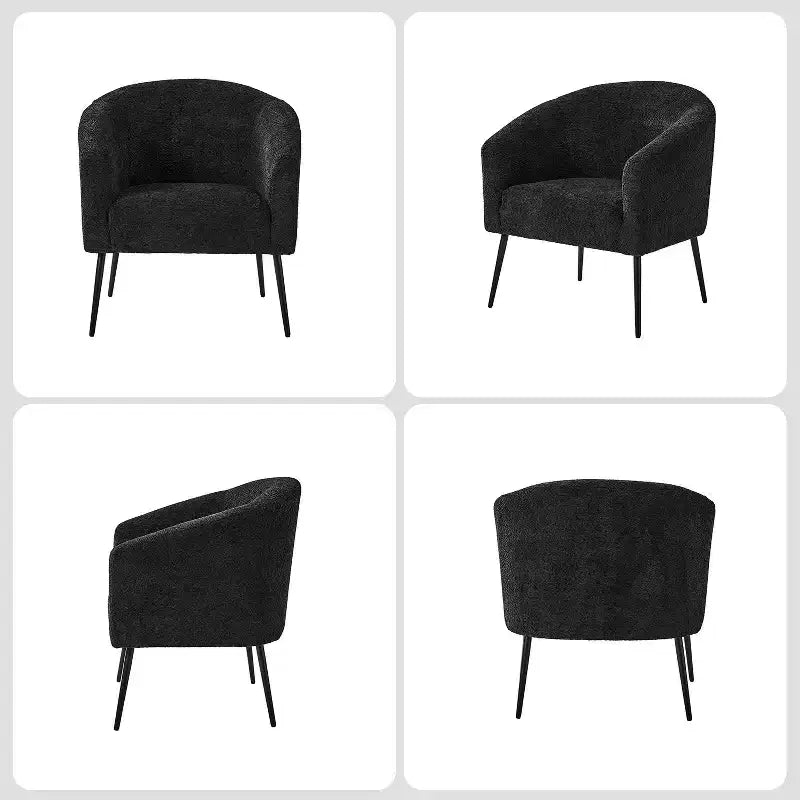 Fauteuil Guy Modern Boucle avec pied en métal ART OF LIVING DESIGNS
