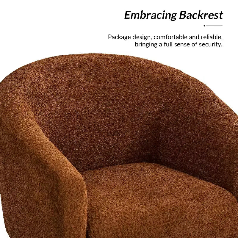 Fauteuil Guy Modern Boucle avec pied en métal ART OF LIVING DESIGNS