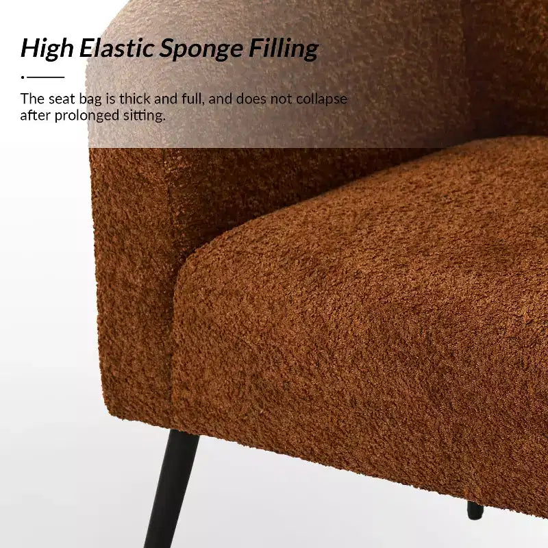 Fauteuil Guy Modern Boucle avec pied en métal ART OF LIVING DESIGNS