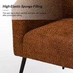 Fauteuil Guy Modern Boucle avec pied en métal ART OF LIVING DESIGNS