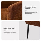 Fauteuil Guy Modern Boucle avec pied en métal ART OF LIVING DESIGNS