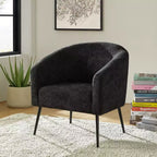 Fauteuil Guy Modern Boucle avec pied en métal ART OF LIVING DESIGNS