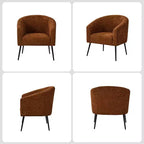 Fauteuil Guy Modern Boucle avec pied en métal ART OF LIVING DESIGNS