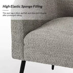 Fauteuil Guy Modern Boucle avec pied en métal ART OF LIVING DESIGNS