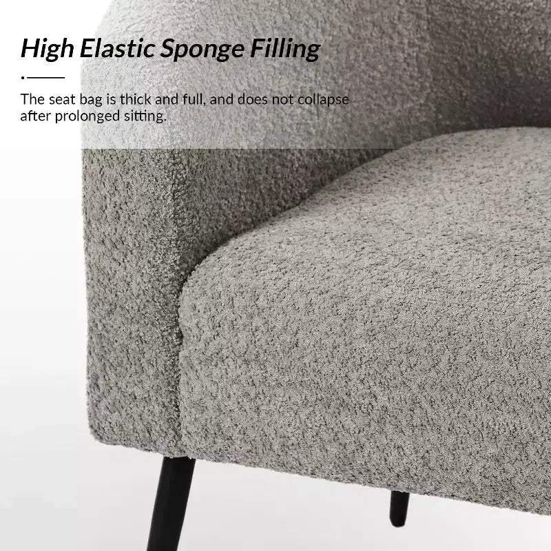 Fauteuil Guy Modern Boucle avec pied en métal ART OF LIVING DESIGNS