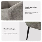 Fauteuil Guy Modern Boucle avec pied en métal ART OF LIVING DESIGNS