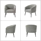 Fauteuil Guy Modern Boucle avec pied en métal ART OF LIVING DESIGNS