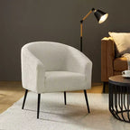 Fauteuil Guy Modern Boucle avec pied en métal ART OF LIVING DESIGNS