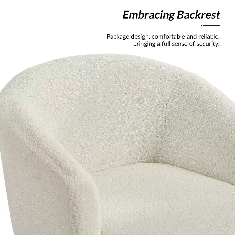 Fauteuil Guy Modern Boucle avec pied en métal ART OF LIVING DESIGNS