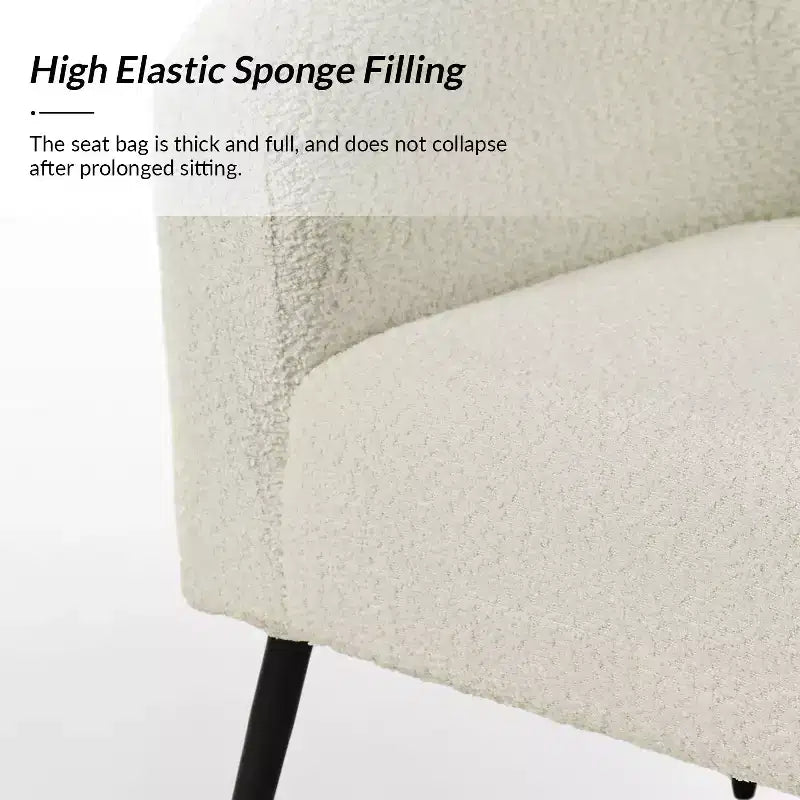 Fauteuil Guy Modern Boucle avec pied en métal ART OF LIVING DESIGNS
