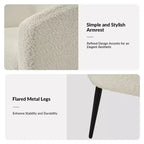 Fauteuil Guy Modern Boucle avec pied en métal ART OF LIVING DESIGNS