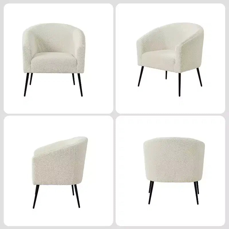 Fauteuil Guy Modern Boucle avec pied en métal ART OF LIVING DESIGNS
