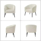 Fauteuil Guy Modern Boucle avec pied en métal ART OF LIVING DESIGNS