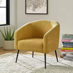 Fauteuil Guy Modern Boucle avec pied en métal ART OF LIVING DESIGNS