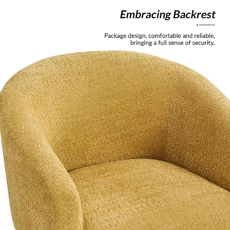 Fauteuil Guy Modern Boucle avec pied en métal ART OF LIVING DESIGNS