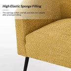 Fauteuil Guy Modern Boucle avec pied en métal ART OF LIVING DESIGNS