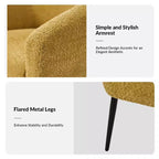 Fauteuil Guy Modern Boucle avec pied en métal ART OF LIVING DESIGNS