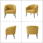 Fauteuil Guy Modern Boucle avec pied en métal ART OF LIVING DESIGNS