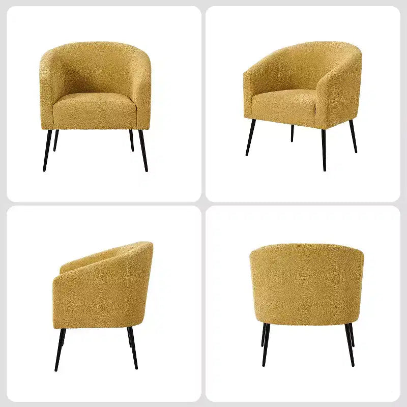 Fauteuil Guy Modern Boucle avec pied en métal ART OF LIVING DESIGNS
