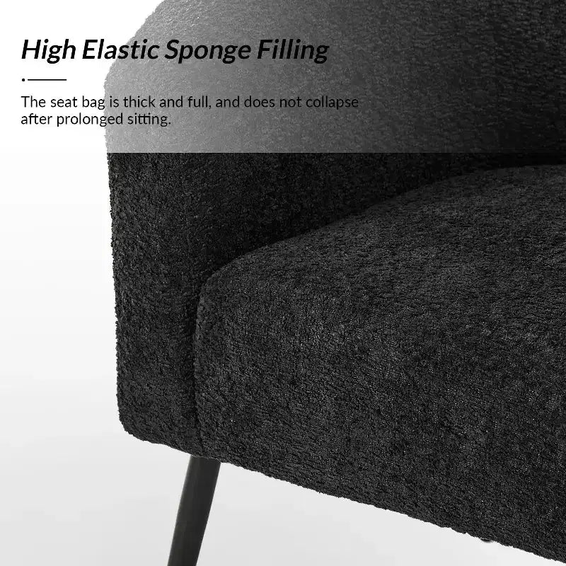 Fauteuil Guy Modern Boucle avec pied en métal ART OF LIVING DESIGNS