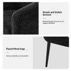 Fauteuil Guy Modern Boucle avec pied en métal ART OF LIVING DESIGNS