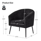 Fauteuil Guy Modern Boucle avec pied en métal ART OF LIVING DESIGNS