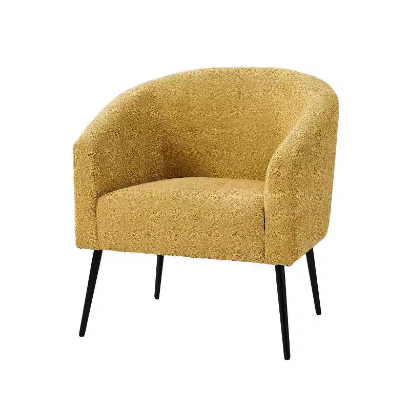 Fauteuil Guy Modern Boucle avec pied en métal ART OF LIVING DESIGNS