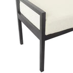 Banc en Fausse Peau de Mouton et Métal Moderne - HomePop