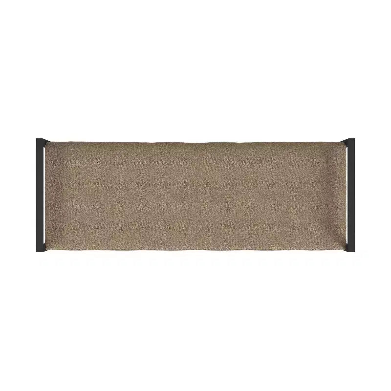 Banc en Fausse Peau de Mouton et Métal Moderne - HomePop
