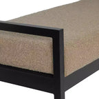 Banc en Fausse Peau de Mouton et Métal Moderne - HomePop