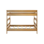 Lit superposé Max & Lily, cadre de lit superposé Queen-sur-Queen pour enfants, lit superposé en bois massif pour enfants, pas besoin de sommier tapissier