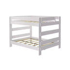 Lit superposé Max & Lily, cadre de lit superposé Queen-sur-Queen pour enfants, lit superposé en bois massif pour enfants, pas besoin de sommier tapissier