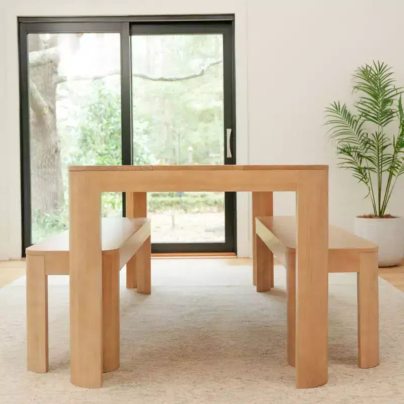 Table de salle à manger Plank+Beam Contour, 72 po, en bois massif, pour 6 personnes