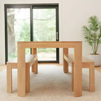 Table de salle à manger Plank+Beam Contour, 72 po, en bois massif, pour 6 personnes