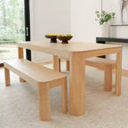 Table de salle à manger Plank+Beam Contour, 72 po, en bois massif, pour 6 personnes
