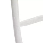 Échelle à couvertures à 5 barreaux en bois massif blanc LuxenHome