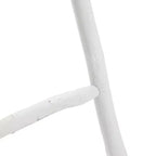 Échelle à couvertures à 5 barreaux en bois massif blanc LuxenHome