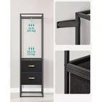 SONGMICS Portant à Vêtements, Armoire Autonome de 180 cm, Portant Robuste avec 1 Tige Suspendue Extensible, 2 Tiroirs et 4 Étagères