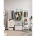 SONGMICS Portant à Vêtements, Armoire Autonome de 180 cm, Portant Robuste avec 1 Tige Suspendue Extensible, 2 Tiroirs et 4 Étagères
