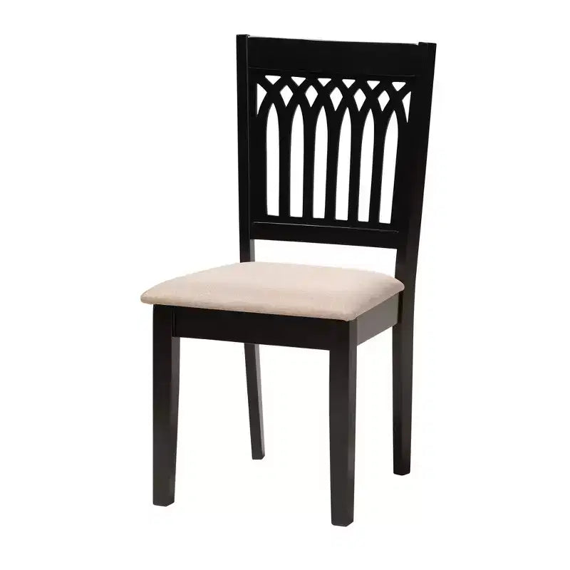 Ensemble de salle à manger Baxton Studio Genesis moderne en tissu et bois
