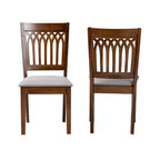 Ensemble de chaises de salle à manger modernes en tissu et bois Genesis de Baxton Studio